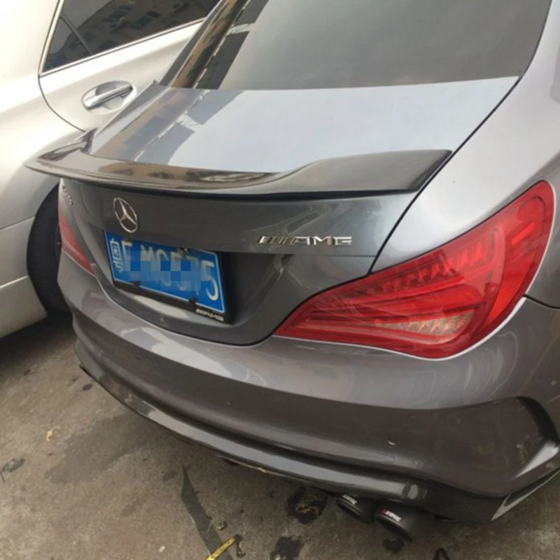 For Mercedes CLA Spoiler CLA45 W117 C117 Carbon Fiber Rear Trunk Wings Spoiler cla 200 250 260 Renntech 2013 2014 2015 2016 - UP