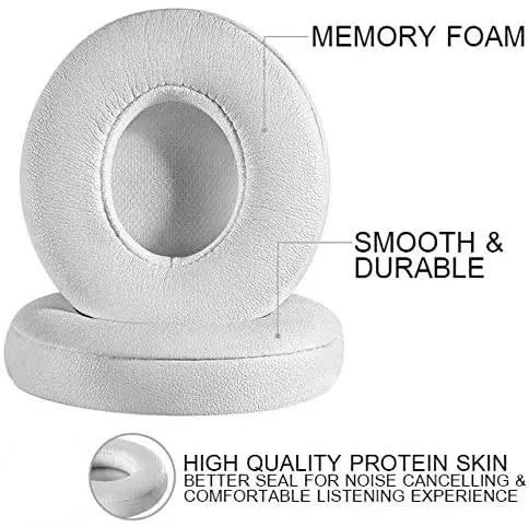 Solo 3 Ear Pads for Beats Solo Replacement Memory Foam Earpads Cushions Compatible with Solo 2 & 3 Wireless On-Ear Headphones