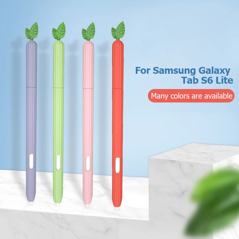 Stylus Cover Silicone For Samsung Galaxy Tab S6 Lite Touch Screen Pen Case Shockproof Anti-Scratch Non-Slip Protective Sleeve