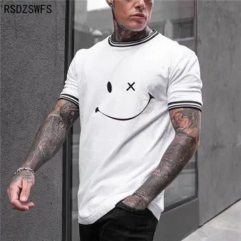 남성용 캐주얼 반팔 티셔츠, O-넥, 3D 프린팅 Xxs-5XL, 스마일 페이스, 트렌디 패션, 여름 신상