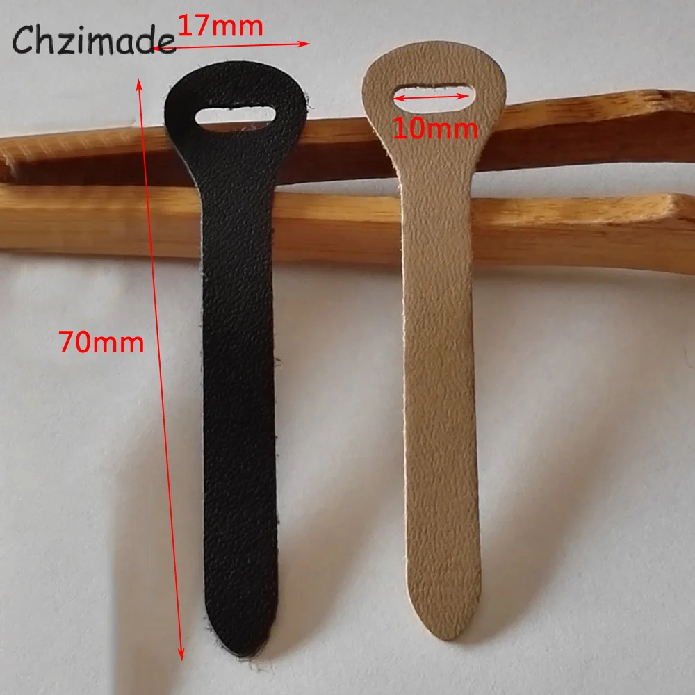 Chzimade 5Pcs/lot Detachable Leather Zipper Pull Replacement Sewing Fastener Slider For Backpack Clothes Diy Sewing Accessories