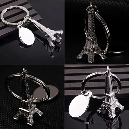 Retro Mini Decoration Torre Eiffels Tower Keychain Paris Tour Key Chain Key Holder Key Ring Women Bag Charm Pendant Gift