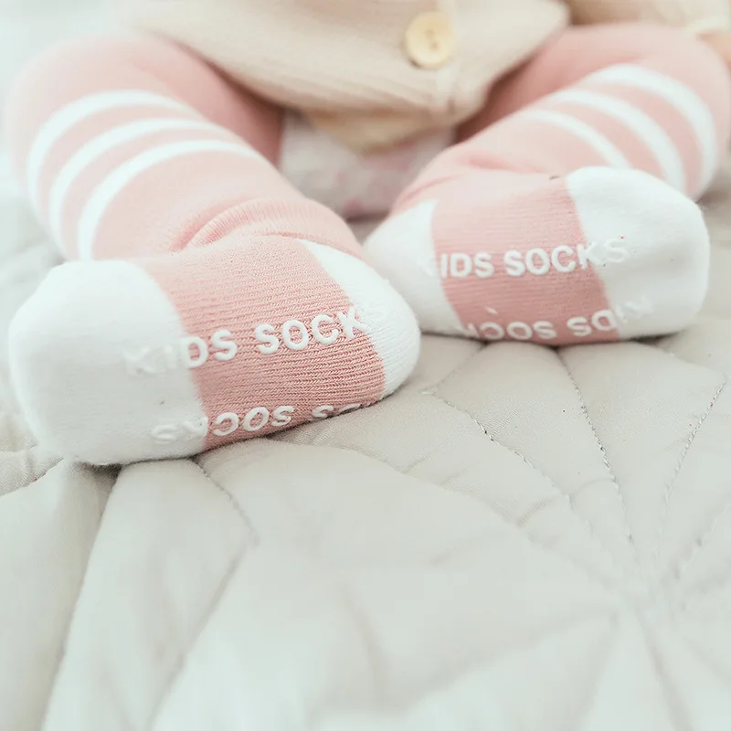 Toddler Socks Kneelet Two-piece Set Newborn Baby Thick Winter Terry Cotton Girl Autumn Skidproof Kids Infant Boy Cartoon Sock