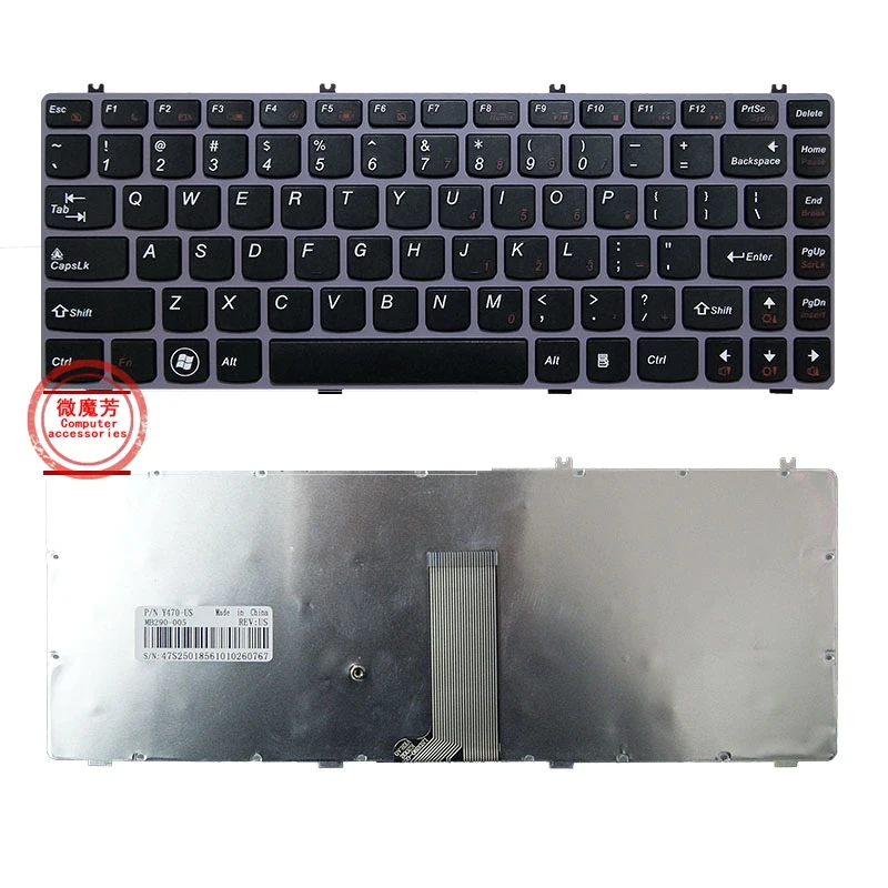 

US NEW keyboard For Lenovo Y470 Y470N Y470P Y471 Y471A Y475 Y470A English laptop