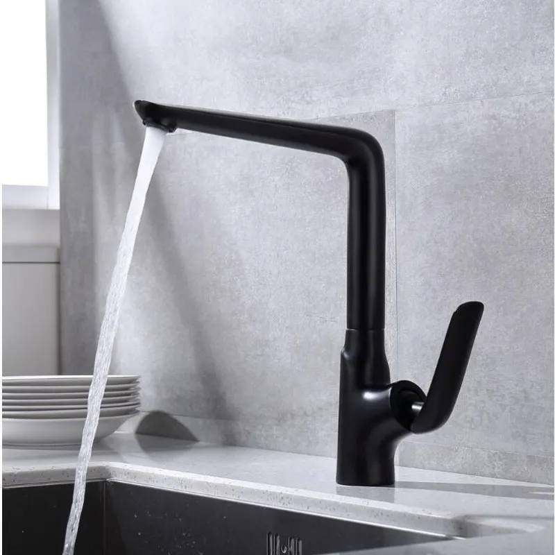 New Basin kitchen Faucet Bathroom Faucet Hot and Cold Black chrome Brass rotation Toilet Sink Faucet Water Crane Mixer