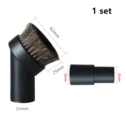 2.5cm Long Horse Horsehair Bristle Round Dust Brush Vacuum Cleaner Converter Adapter Replace 32mm~35mm Adapters Clean Brushes