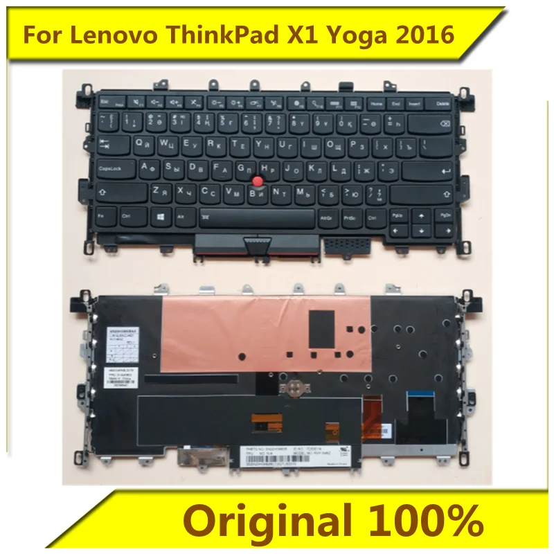 For Lenovo ThinkPad X1 Yoga 2016 Notebook Keyboard Bilingual with Backlight New Original for Lenovo Notebook