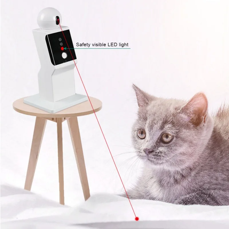 Cat Interactive Toy LED Laser Funny Toy 360 Rotating Cat Exercise Training Entertaining Toy USB Cat Play Robot Toy