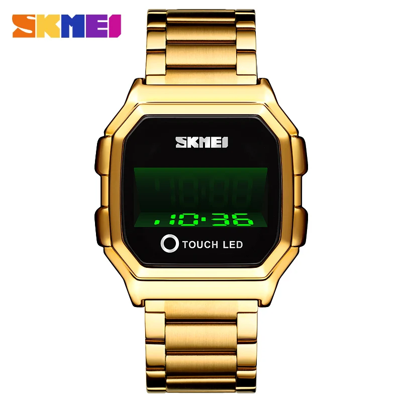 SKMEI Creative Touch Screen LED Digital Watches For Men Fashion Waterproof Wristwatches Electronic Clock reloj hombre 1650