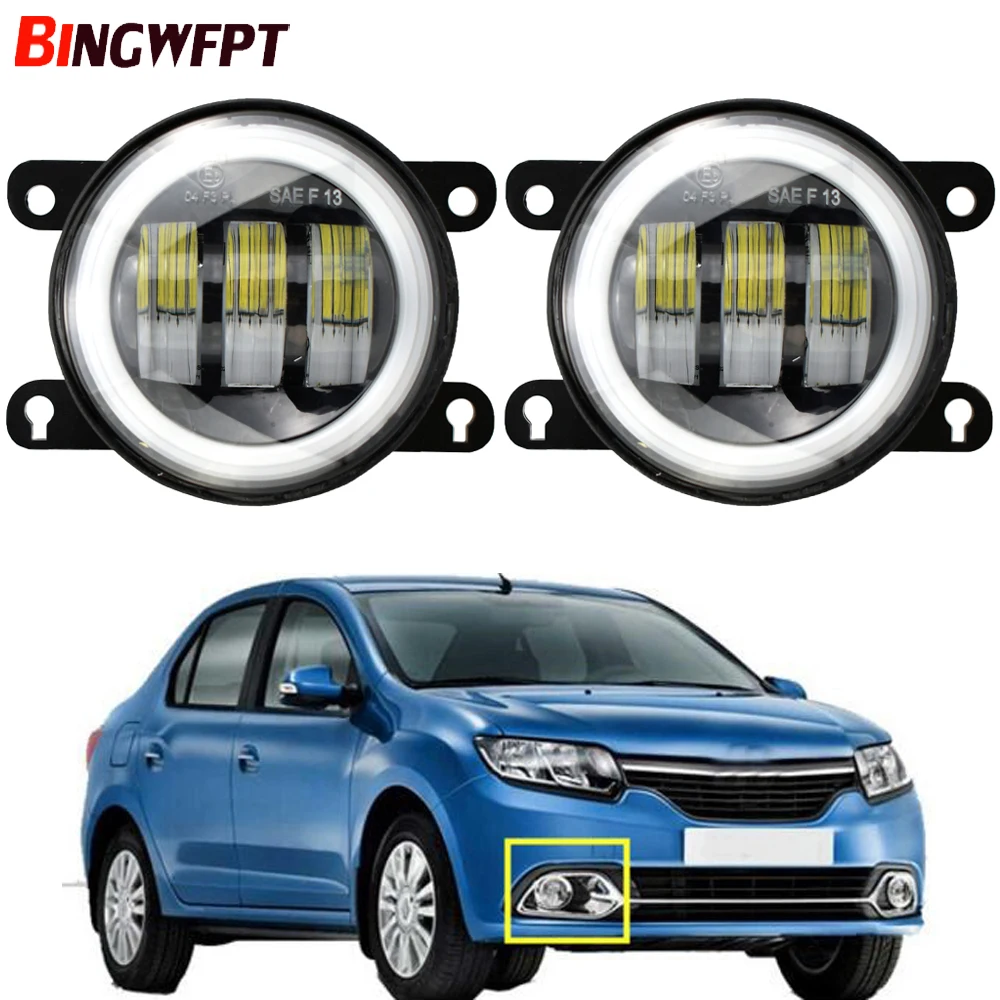 Car Styling LED Bulb H11 Fog Light Angel Eye DRL 12V For Renault Megane 2/3 Duster Logan Fluence Koleos Kangoo Sandero Thalia