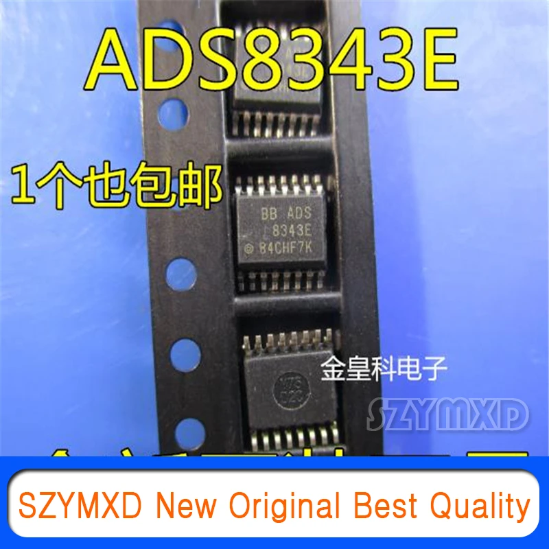 5Pcs/Lot New Original ADS8343E ADS8343E/2K5 8343E SSOP-16 analog-to-digital converter chip I In Stock