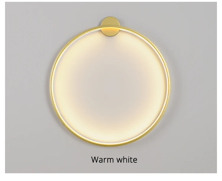 Simple Circle Background Decoration Lamps New Modern LED Wall Lights Living Room Bedroom Bedside Aisle Corridor Indoor Lighting