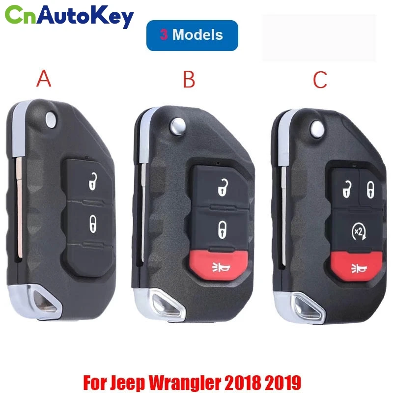 CN086041 FCC OHT1130261 per Jeep Wrangler 2018 2019 Smart Remote Car Key Fob 433MHz 4A Chip 68416784AA