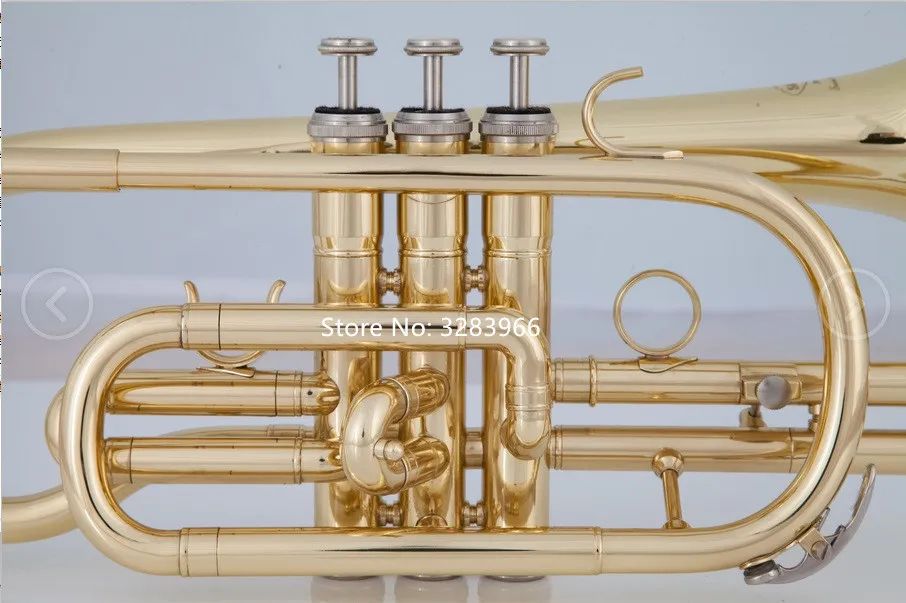 High Quality Bach Golden Bb Cornet Trumpet Brass With Case And Mouthpiece Musical Instruments