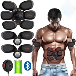 EMS estimulador muscular Abdominal, dispositivo inteligente para Fitness, Control por aplicación de teléfono móvil, equipo de Fitness para gimnasio en casa y oficina