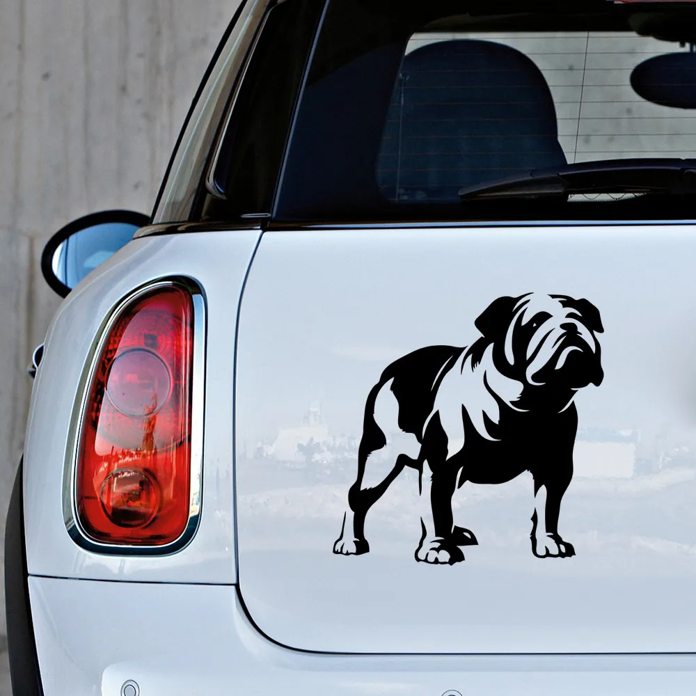 MIGNATIS - Bulldog Dog Sticker Paste Mural Art Decal For Car Window Loptop Decoration Vinyl Stickers Waterproof Self Adhesive St