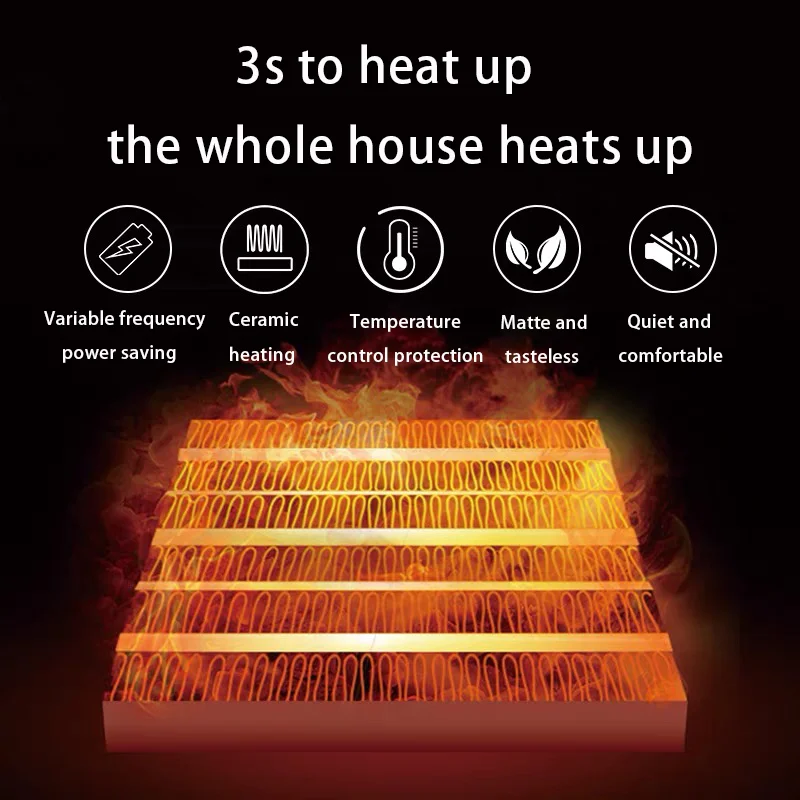 Electric Heater Mini Fan Heater Desktop Household Wall Handy Heating Stove Radiator Warmer Machine for Winter