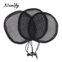 DAHIFY − Bonnet en maille pour queue de cheval, noir, chignon, bonnet de perruque pour les dirigeants, avec dos réglable