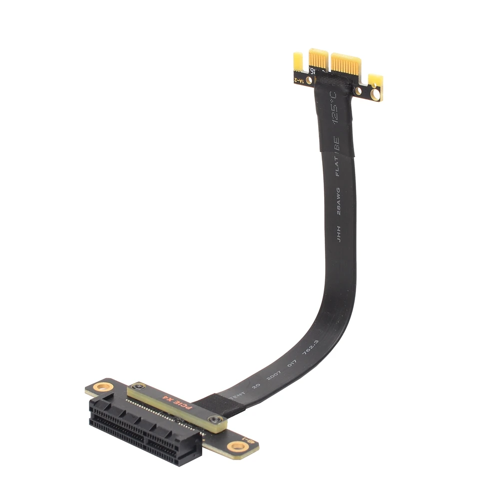 

PCI Express 90 Degree PCI-E 3.0 4x To 1x Riser Card Flexible Extension Cable 10CM 20CM 30CM 40CM 50CM 60CM 80CM 100CM