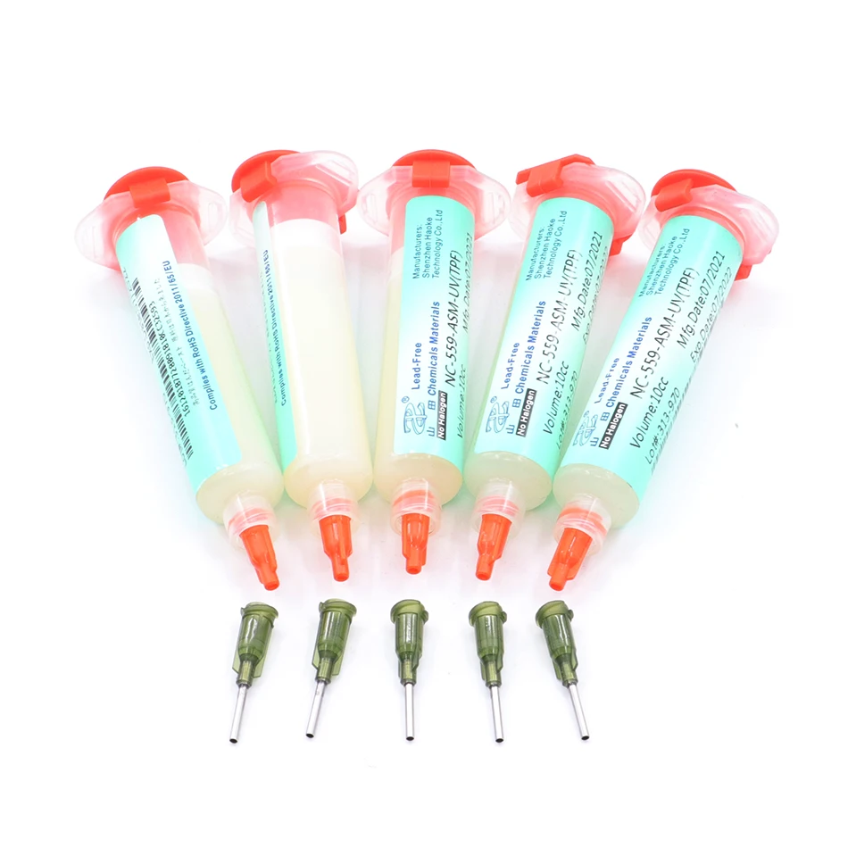 100% original flux NC-559-ASM-UV-(TPF) 10cc no-clean low-residue solder paste BGA commonly used 559 flux