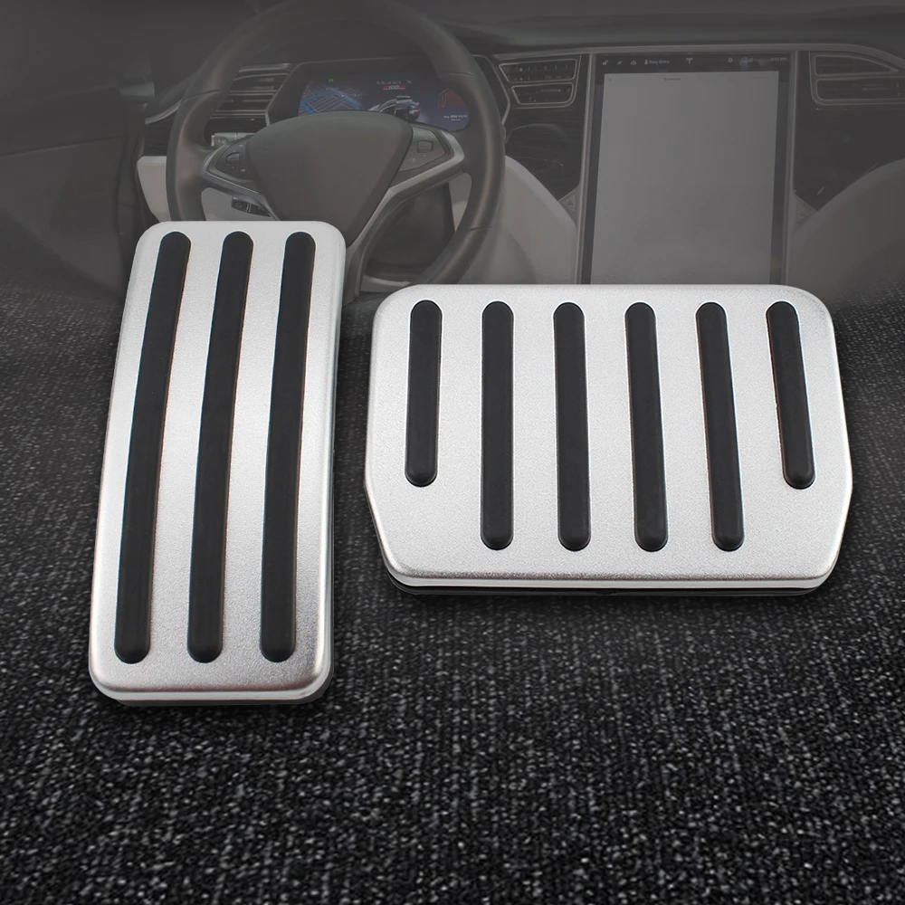 Car Foot Pedal For Tesla Model 3 No Drilling Non-Slip Performance Aluminium alloy Accelerator Foot Rest Modified Pedal Pads