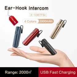 KSUNV36 Wireless Communication Device Mini Walkie Talkie Restaurant Hotel Bluetooth-Compatible Headset Transceiver Two Way Radio