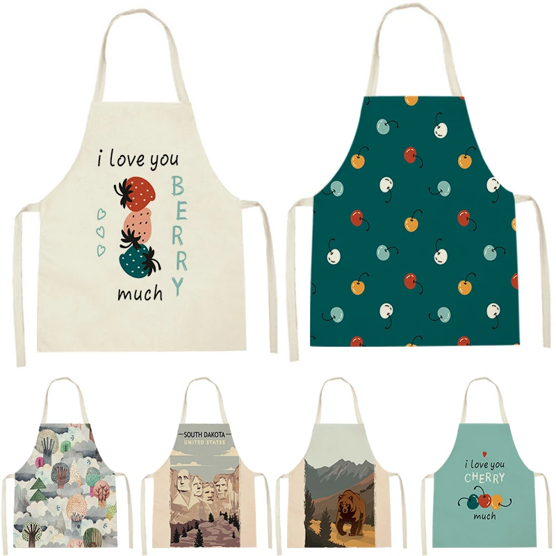 1 Pcs I Love You Pattern Cleaning Kitchen Sleeveless Bib Gardening Ladies Children Apron Cooking Baking Accessories Bib Pinafore