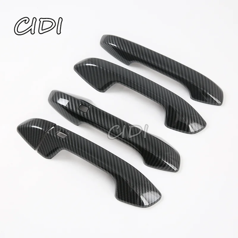 ABS Carbon Fiber Black Door Handle Covers Trims For Kia Cerato k3 2019 2020 Car Styling Accessories Decal Overlays