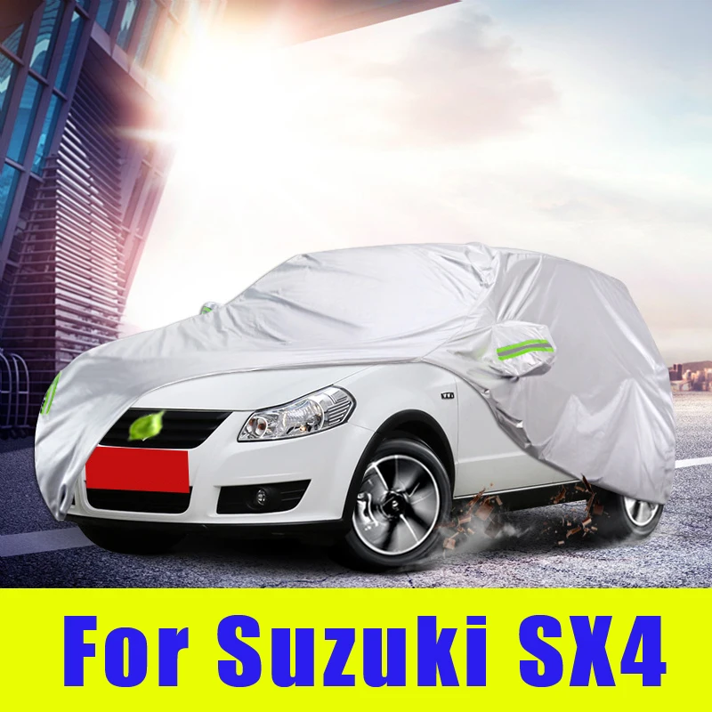 

Waterproof full car covers Outdoor Sunshade Dustproof Snow For Suzuki SX4 Accessories