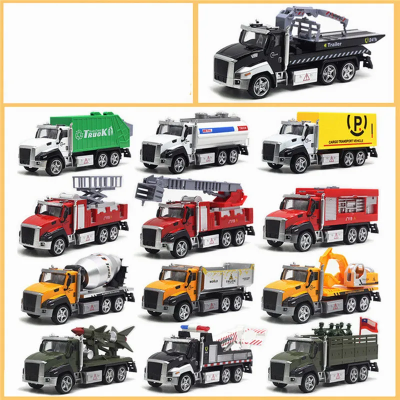 

High simulatio1:42 alloy pull back engineering vehicle fire truck model,military artillery toy,road rescue vehicle,free shipping