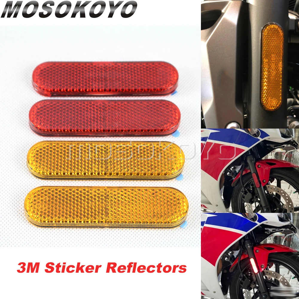 Taśma odblaskowa samoprzylepna 9.5cm x 2.5cm z naklejką na motocykl, motocykl, motocykl, ATV, ciężarówka, 2 sztuki