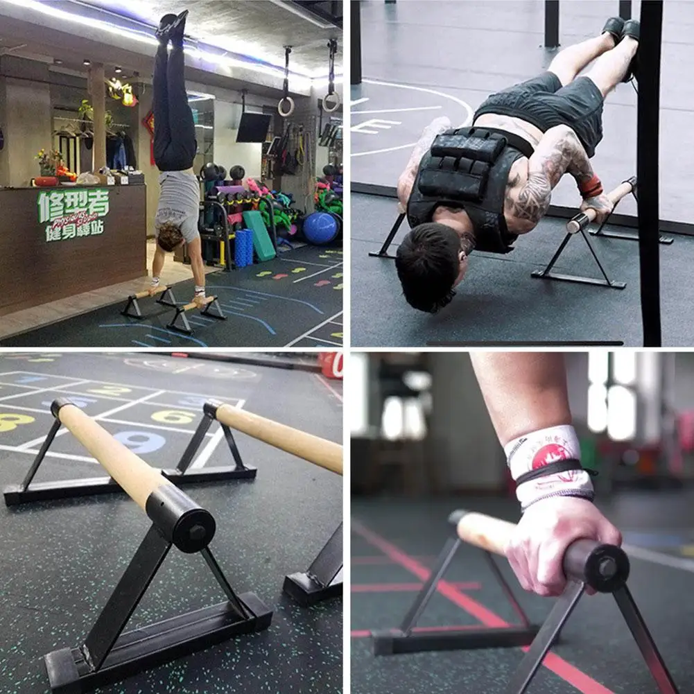 New Wooden Sport Push Up Stands Pushup Gym Exercise Training Chest Parallel Bar Double Rod Push-Up Stand Fitness Equitments