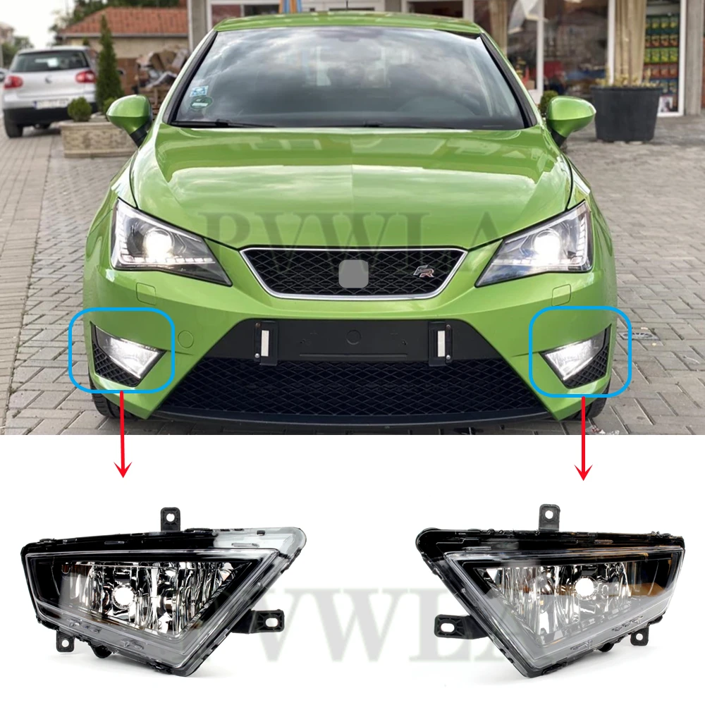 

Halogen LED Car Lights For Seat Leon FR 2013 2014 2015 2016 Front Bumper Fog Light Lamp With Bulbs