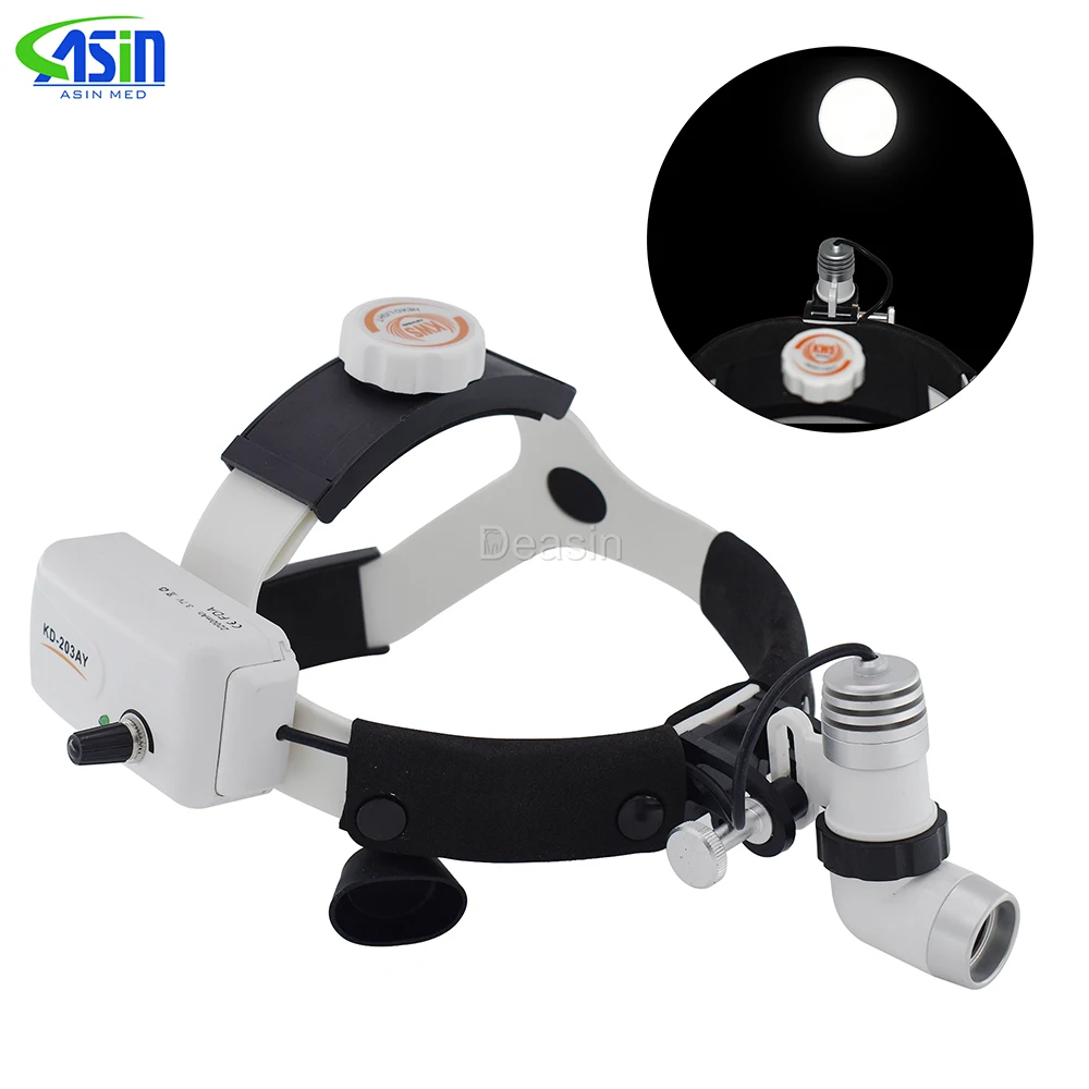 3W LED Dental ENT Examination Surgery Integration Wireless Two Batteries Medical Head Light