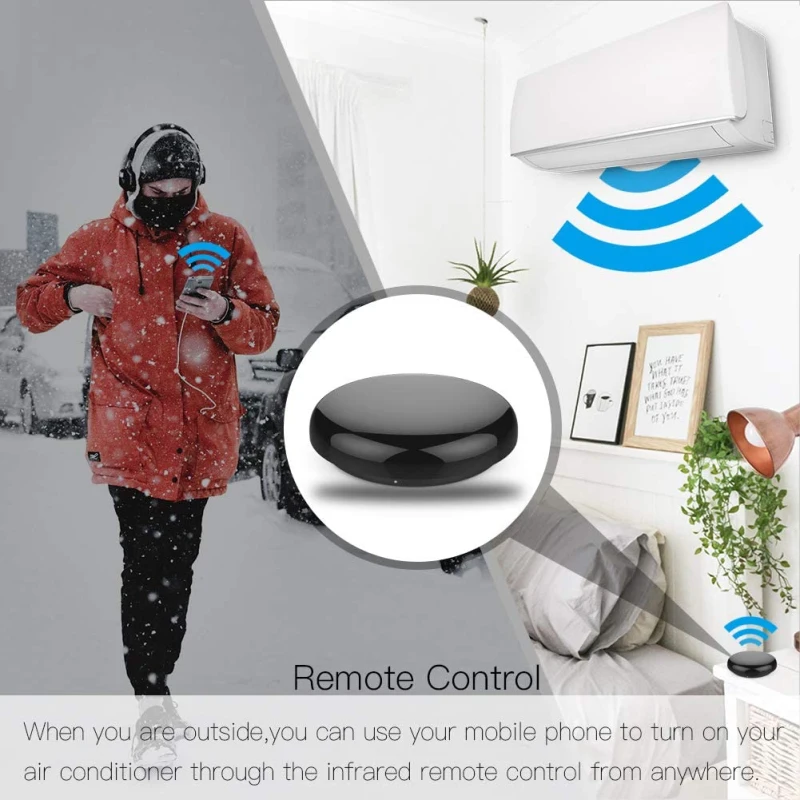 Tuya-mando a distancia inteligente inalámbrico WiFi-IR, control remoto por infrarrojos, acondicionamiento de TV, hogar inteligente a través de Alexa y Google Home