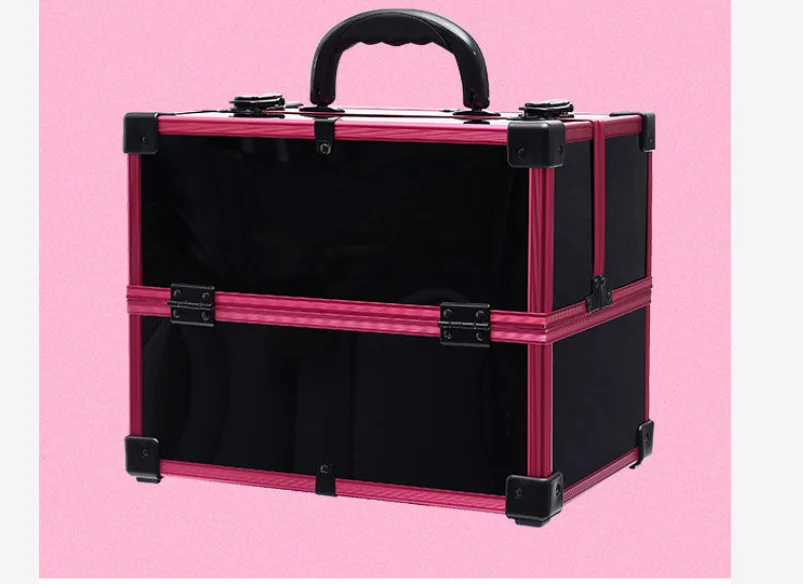 Women cosmetic suitcase portable nail box organizer makeup case organizer nail box organizer case woman Nail Tools Storage case