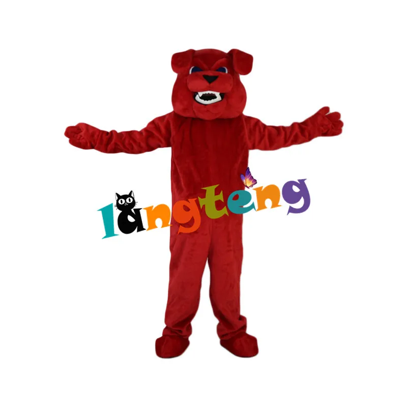 

865 Red Bulldog Fierce Dog Vicious Dog Mascot Costume Cartoon Cosplay Clothing Animal Holiday