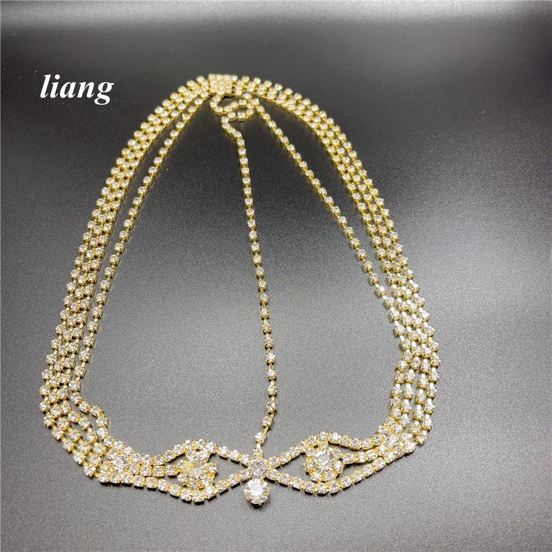 Hairclip Crystal Eyebrows Falling Headdress Bride Forehead Chain Multi-layer Tassel Hair Head Chain Wedding Accessories Tiara