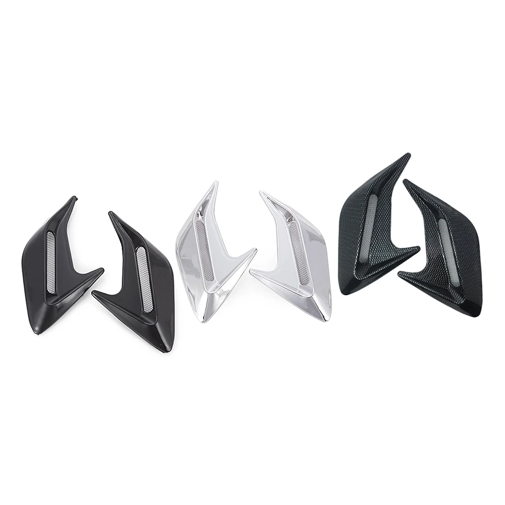 2Pcs ABS Car Accessories Hood Air Flow Intake Scoop Bonnet Simulation Vent Cover Universal Decorative