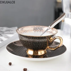 Coffee cup couple European style small luxury Phnom Penh teacup flower teacup creative cup and saucer small exquisite 250ML