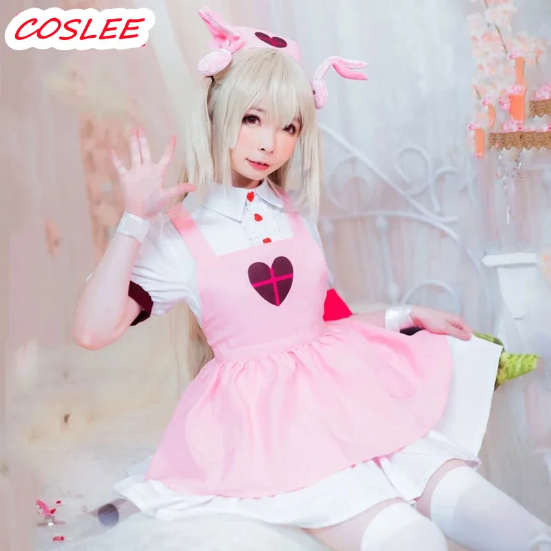 

COSLEE YouTuber Natori Sana Cosplay Costume Pink Nurse Uniform Lolita Maid Dress Halloween Outfit For Women