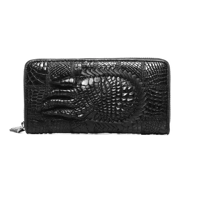 

VVBrown men clutch bag male crocodile bag business claw bag large capacity Male wallet business male crocodile wallet