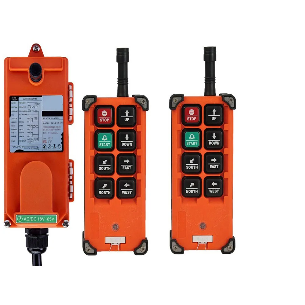 

TELECRANE Wireless Industrial Remote Controller Electric Hoist Crane Remote Control 2 Transmitter + 1 Receiver F21-E1B