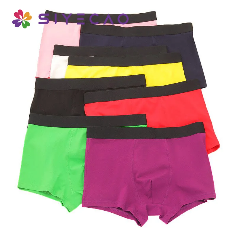 

Men Underwear Boxer Cotton Man Short Breathable Solid Mens Flexible Large Size Shorts Boxers Cueca Male Panties Underpants