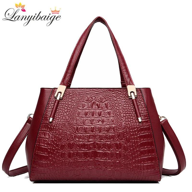 

Luxury Brand Ladies Handbag Designer Crocodile Pattern Leather Handbags Fashion Shoulder Messenger Bags For Women 2023 Tote Bag