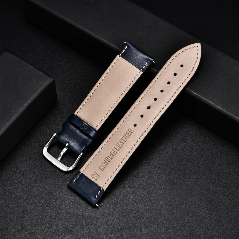 Soft and Smooth Calfskin Leather Watch Strap Colorful Women Watchband 14mm 16mm 18mm 20mm 22mm Wrist Straps Watch Accessories