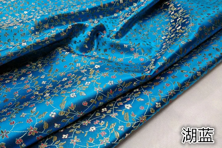 75x50cm floral style damask silk satin brocade jacquard fabric costume upholstery furniture curtain clothing material