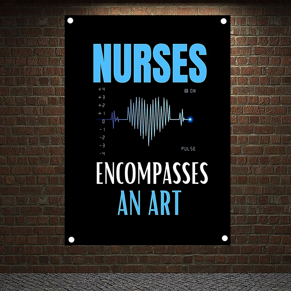 

NURSES ENCOMPASSES AN ART Motivational Workout Posters Tapestry Wall Chart Exercise Bodybuilding Banners Flags Gym Decoration