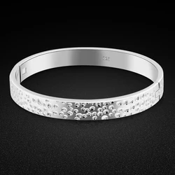 Fashion Jewelry 925 Sterling Silver Bracelet Bangle Creative Simple Jewelry for Women Wedding Party Gift For Lover Friend