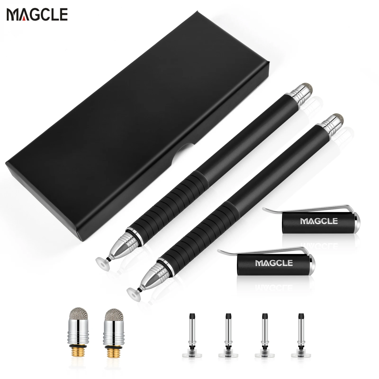 Universal Fiber Stylus 2 in 1 Disc Stylus Pen Mesh Fiber Tip Series Precision Touch Screen Pens for All Capacitive Touch Screens